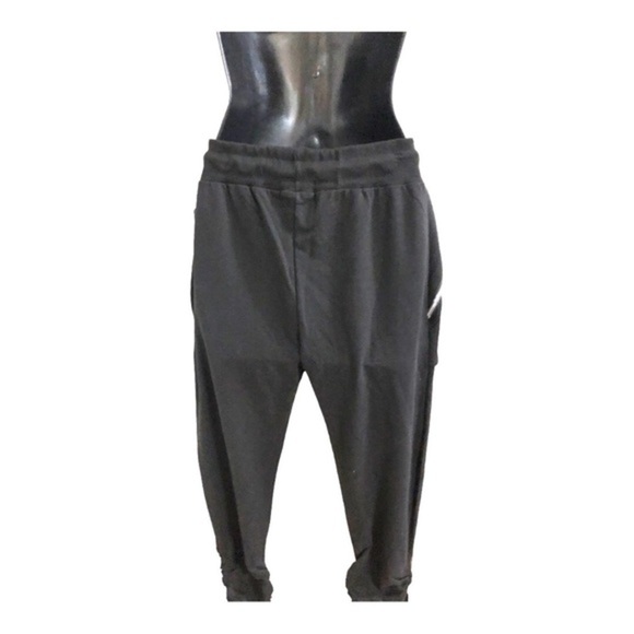 Black‎ zippered rockstar edgy ruched leg hem sweatpants size small new - Picture 15 of 15